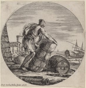 Esclavo de Galera Transportando la Carga del Barco de Stefano della Bella