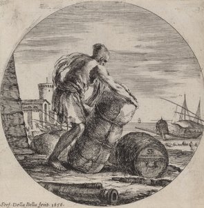 Esclavo de galera cargando el barco de Stefano della Bella