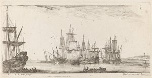 Grupo de barcos, 1644 de Stefano della Bella