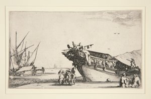 Harbour Scene de una serie de ocho Marines, Dev. 813 de Stefano della Bella