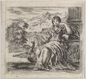 Juno, de Juego de la Mitología Jeu de la Mythologie, 1644 de Stefano della Bella