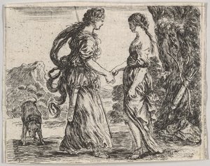 Júpiter y Calisto, de Juego de la Mitología, 1644 de Stefano della Bella