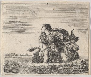 Júpiter y Europa, del Juego de la Mitología, 1644 de Stefano della Bella