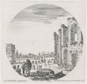 Paisaje con el Coliseo y el Arco de Constantino Paisajes y ruinas en Roma (título de la serie) Paysages et ruines de Rome (título de la serie)