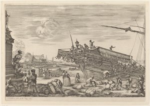Cargando un barco, probablemente c. 1654-1655 de Stefano della Bella