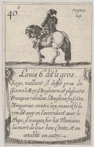 Luis VI, llamado el Gordo, Sabio, valiente, del Juego de los Reyes de Francia, 1644