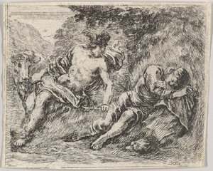 Mercurio y Argos, del Juego de la Mitología Jeu de la Mythologie, 1644 de Stefano della Bella