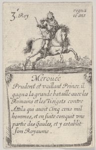 Meroüée Prudente y Valiente, del Juego de los Reyes de Francia, 1644 de Stefano della Bella