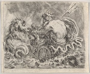 Neptuno, del Juego de la Mitología Jeu de la Mythologie de Stefano della Bella