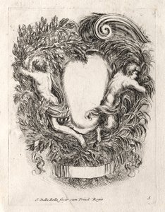 Nuevo modelo para un cartucho, 1647 de Stefano della Bella