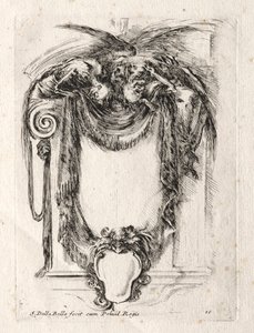 Nuevo modelo para un cartucho, 1647 de Stefano della Bella