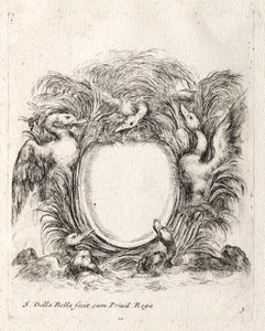Nuevo modelo para un cartucho, 1647 de Stefano della Bella
