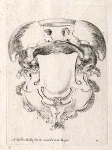Nuevo modelo para un cartucho, 1647 de Stefano della Bella