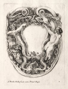 Nuevo modelo para un cartucho, 1647 de Stefano della Bella