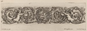 Friso ornamental con Cupido y Psique, probablemente 1648 de Stefano della Bella