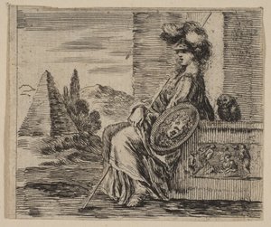 Palas, del Juego de la Mitología de Stefano della Bella