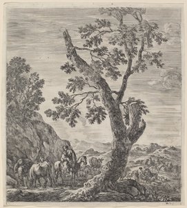 Campesina a Caballo con un Niño en sus Brazos, 1656 de Stefano della Bella