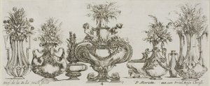 Plato cuatro de la colección de varios jarrones de Stefano della Bella