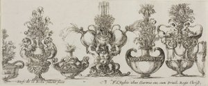 Placa tres de la colección de varios jarrones de Stefano della Bella