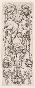 Plato, de Ornamenti o Grottesche (Ornamentos o Grotescos) de Stefano della Bella