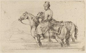 Asistente polaco con dos caballos de Stefano della Bella