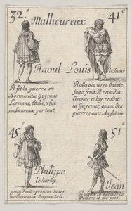 Raoul... Luis el Joven..., del Juego de los Reyes de Francia, 1644