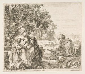 Descanso en la huida a Egipto de Stefano della Bella