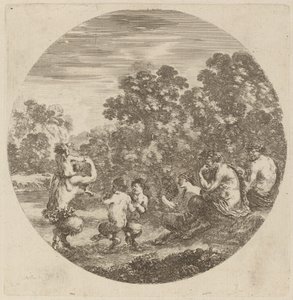 Sátiros y fauno