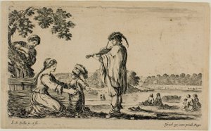 Violinista de pie, de Figuras diversas del campo de Stefano della Bella