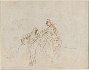 La Huida a Egipto [verso] de Stefano della Bella