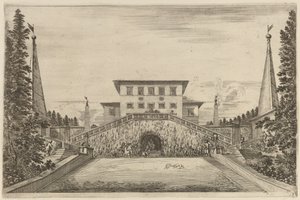La Gran Escalera, probablemente 1653 de Stefano della Bella