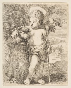 El Niño San Juan Bautista con su cordero, ca. 1649 de Stefano della Bella