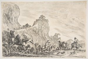 El viaje de Jacob en Egipto, ca. 1647 de Stefano della Bella