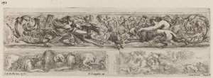 Tres Bandas Ornamentales, probablemente 1648 de Stefano della Bella