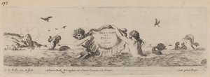 Página de Título para Ornamenti di fregi e fogliani, probablemente 1648 de Stefano della Bella