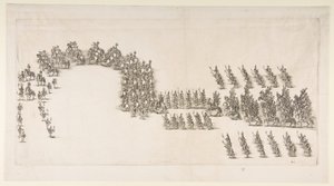 Procesión de antorchas en el Carrusel de Módena, 1652 de Stefano della Bella