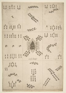 Varias figuras de ballet de caballos, 1652 de Stefano della Bella