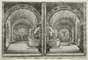 Views of the Villa of Pratolino:  Two Views of the Grotto