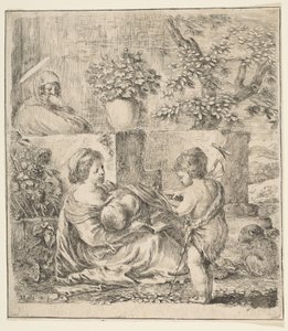 Virgen y Niño con San Juan Bautista y Santa Isabel, ca. 1641 de Stefano della Bella