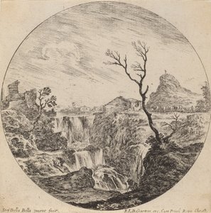Cascada con tres niveles, 1646 de Stefano della Bella