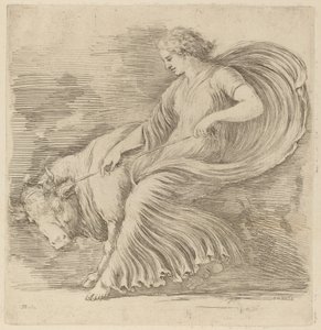 Mujer con un Toro Joven de Stefano della Bella