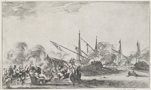 batalla naval Espectáculos marítimos (título de la serie) Suite de huit marines (título de la serie) de Stefano della Bella