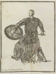 Un chamán. De Descripción del país Kamchatka, c. 1750 de Steller