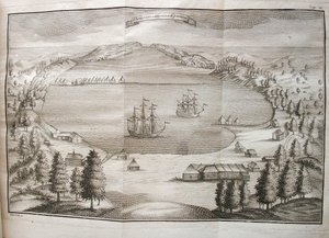Vista del Puerto de Petropavlovsk, 1755 de Stepan Petrovich Krasheninnikov