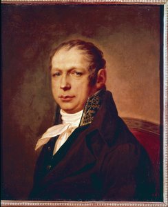 Retrato del arquitecto Adrian (Andreyan) D. Zakharov (1761-1811). Pintura de Stepan Semyonovich Chtchoukine (Shchukin) (1762-1828), óleo sobre lienzo, antes de 1804. Arte ruso del siglo XVIII. Museo Estatal Ruso, San Petersburgo.