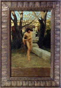 El Discóbolo, finales del siglo XIX (óleo sobre tabla)