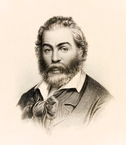 Frontispicio de una edición de 1860 de "Leaves of Grass", una colección de poesía del poeta estadounidense Walt Whitman