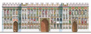 Pantalla de imágenes de la catedral de Exeter, c.1480-1538 (tinta y acuarela sobre papel) de Stephen Conlin