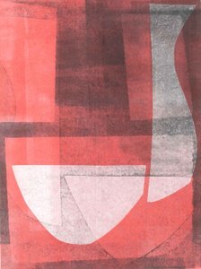 Bowl  Pitcher, 2015 (monocopia sobre papel) de Stephen Dow