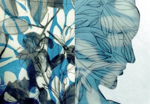 La Foret IX, 2017 (monocopia y collage) de Stephen Dow